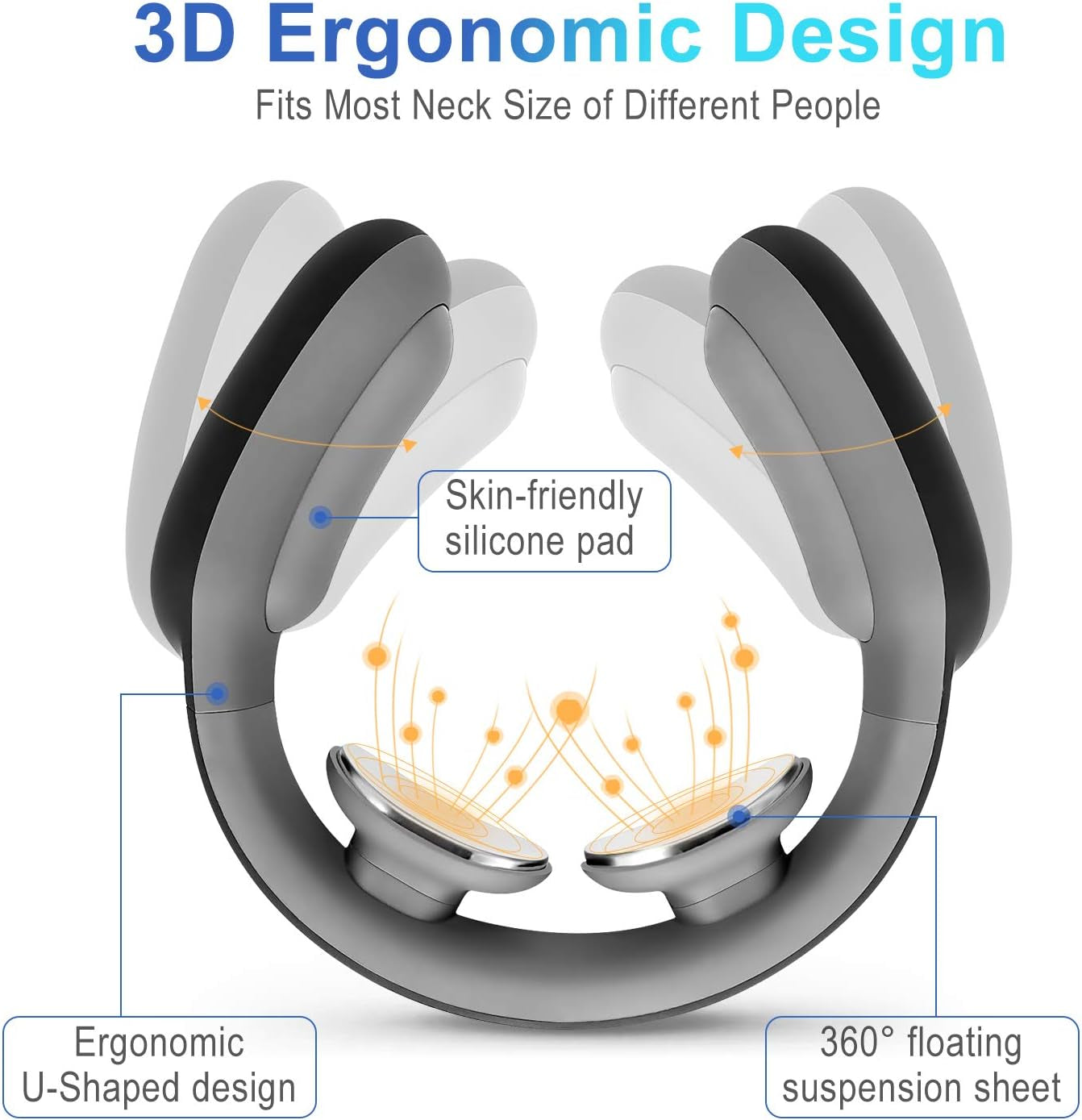 Intelligent Neck Massager with Heat,Neckology Electric Pulse Neck Massage for Pain Relief,3 Modes 15 Levels Deep Tissue Neck Massager with Cordless Gift for Dad Mon Women Men