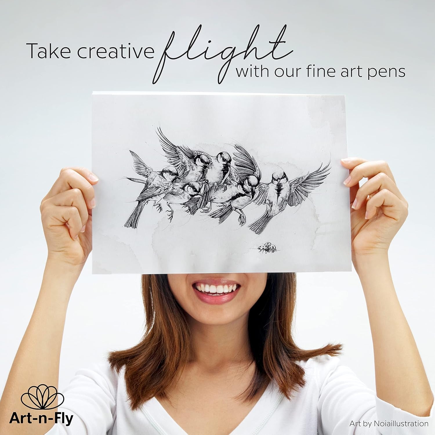 Micro Pen Set - 6 Assorted Sizes - Black Ink Fineliner Pens | Waterproof, No Bleed & Quick-Dry Fine Point Pen with Japanese Archival Pigment Ink for Drawing, Sketching, Manga, Illustration