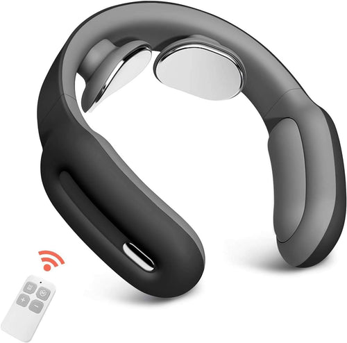 Intelligent Neck Massager with Heat,Neckology Electric Pulse Neck Massage for Pain Relief,3 Modes 15 Levels Deep Tissue Neck Massager with Cordless Gift for Dad Mon Women Men